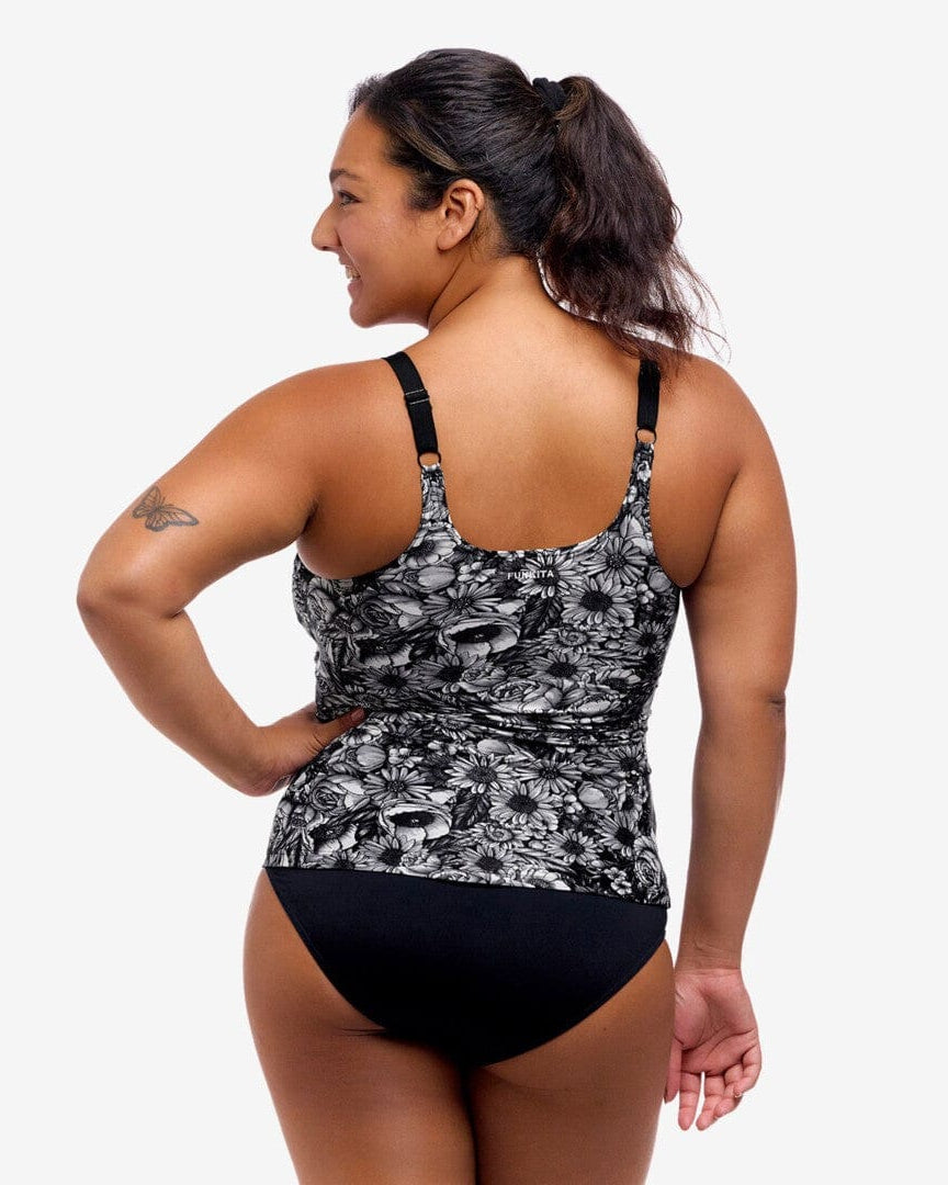 Funkita Funkita Ladies Scoop Neck Tankini Top - Nights Rose Funkita Ladies Scoop Neck Tankini Top - Nights Rose Splash Swimwear Tankini Tops