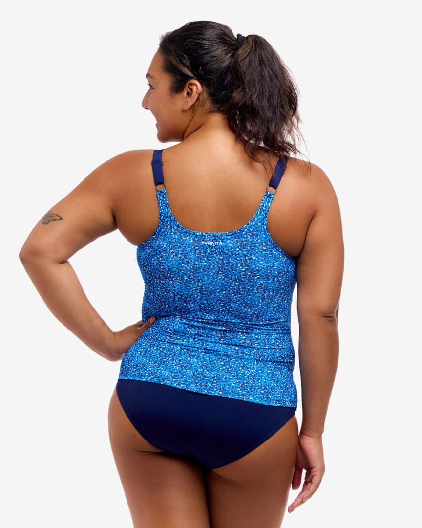 Funkita Funkita Ladies Scoop Neck Tankini Top - Pebble Beach Funkita Ladies Scoop Neck Tankini Top - Pebble Beach Splash Swimwear Tankini Tops