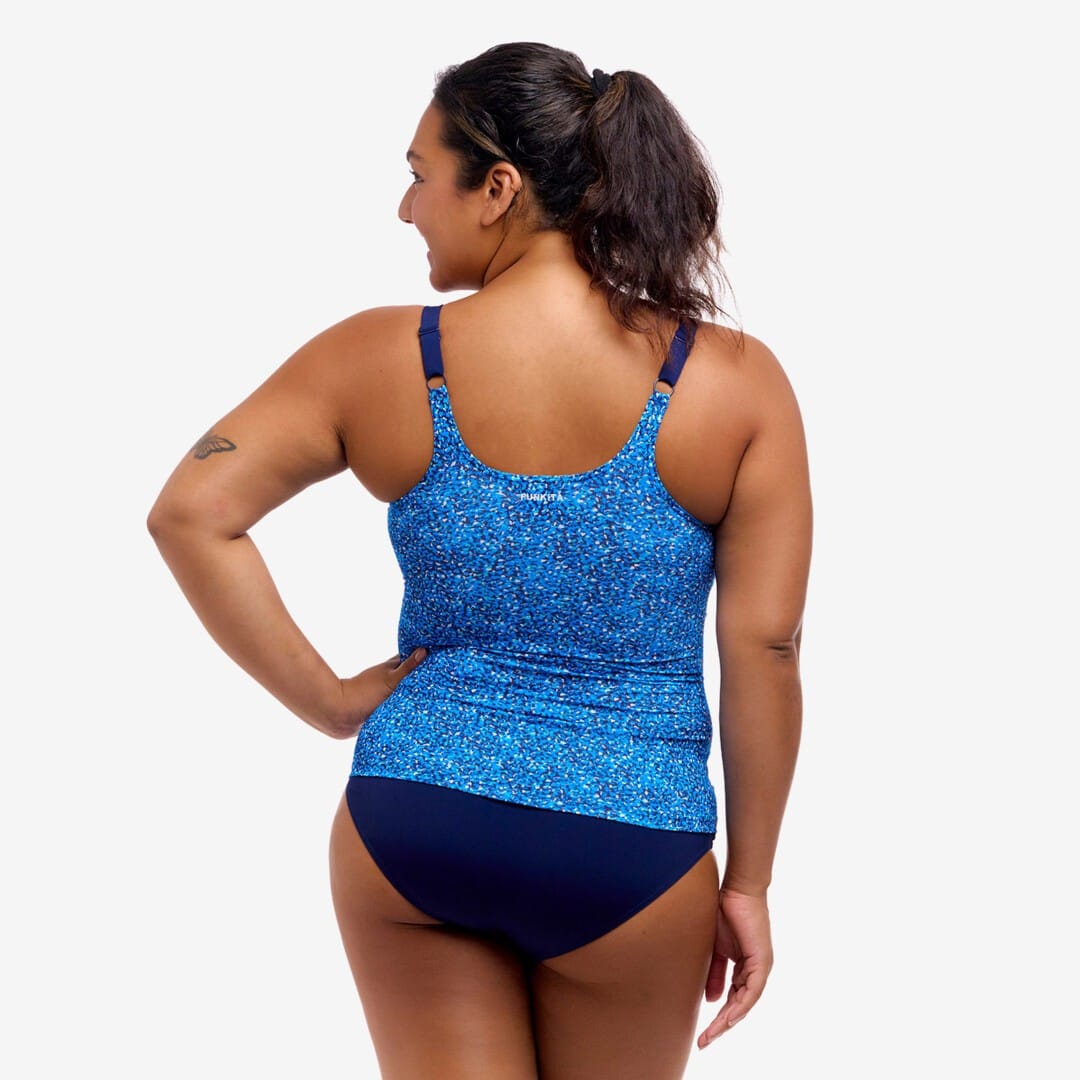 Funkita Funkita Ladies Scoop Neck Tankini Top - Pebble Beach Funkita Ladies Scoop Neck Tankini Top - Pebble Beach Splash Swimwear Tankini Tops