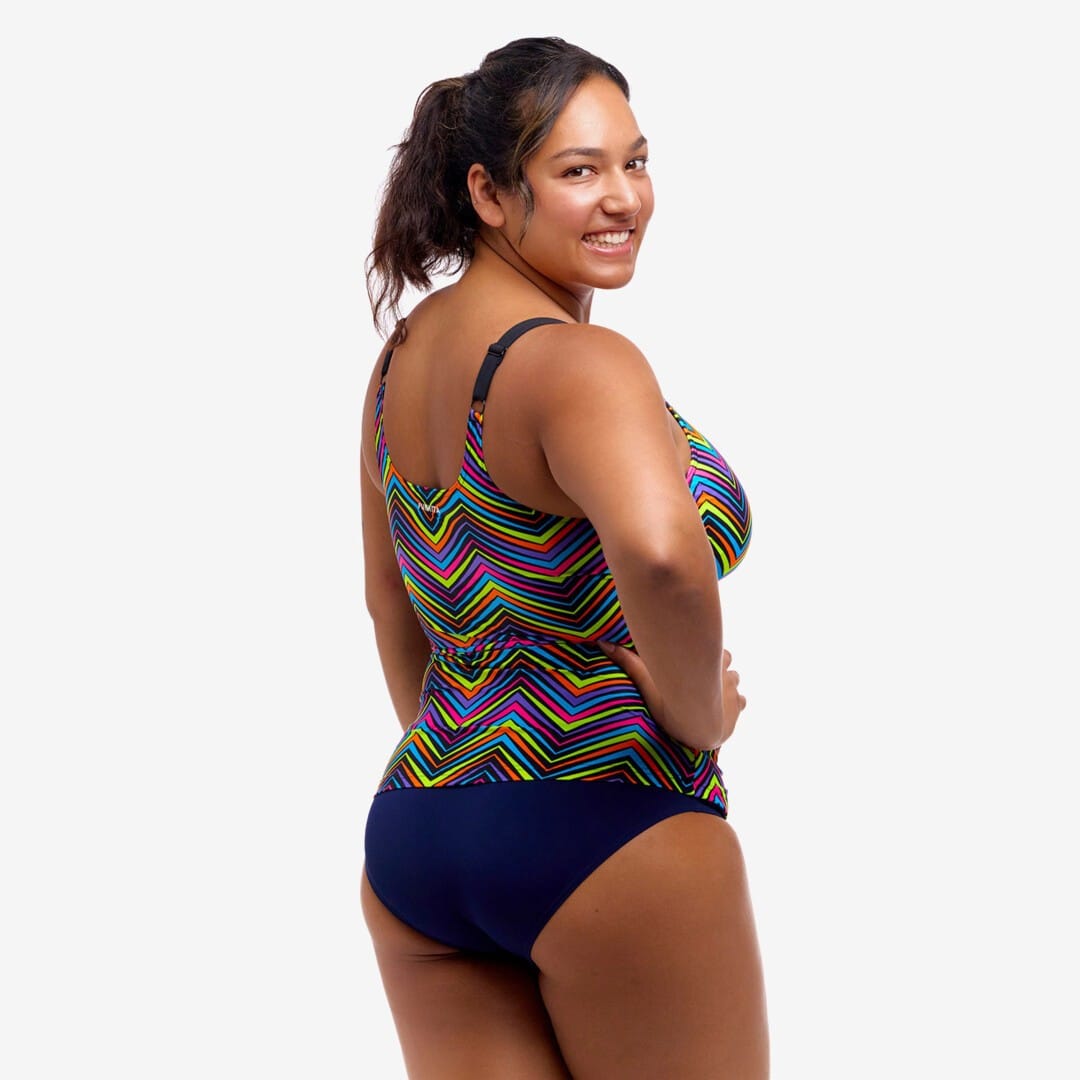 Funkita Funkita Ladies Scoop Neck Tankini Top - Up Down Funkita Ladies Scoop Neck Tankini Top - Up Down Splash Swimwear Tankini Tops