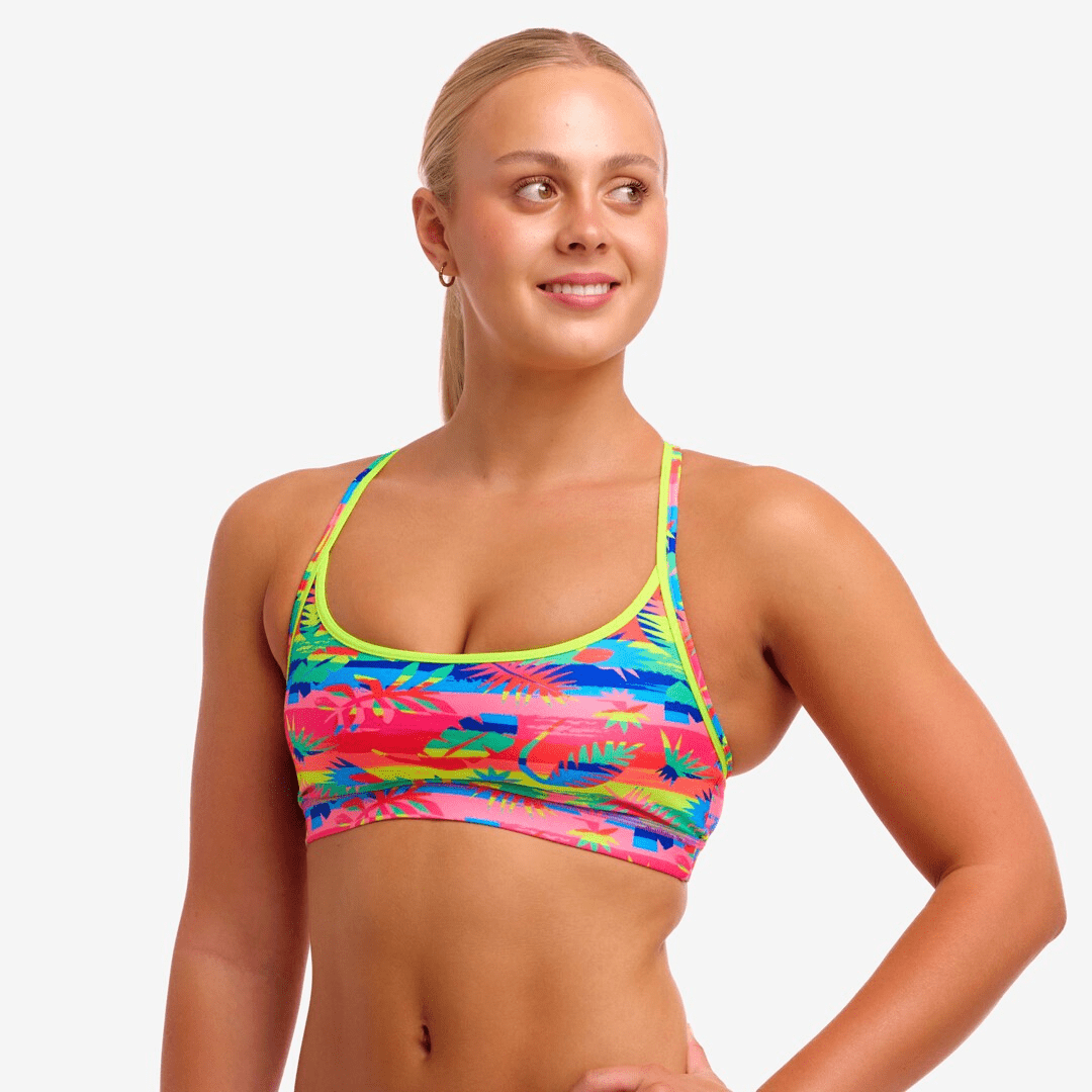 Funkita Funkita Ladies Sports Top & Sports Brief Bikini Set - Free Foliage FKS026L72240+FKS027L72240-10 Funkita Ladies Sports Top & Sports Brief Bikini Set - Free Foliage Splash Swimwear Bikini Set 10