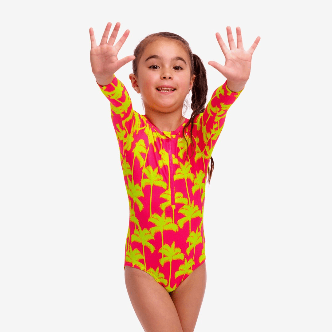 Funkita Funkita Toddler Girl's Sun Cover One Piece - Sweet Coconuts Funkita Toddler Girl's Sun Cover One Piece - Sweet Coconuts Splash Swimwear One Pieces