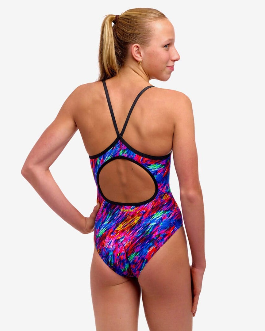 Funkita Girls Funkita Girl's Diamond Back One Piece - Big Bang Funkita Girl's Diamond Back One Piece - Big Bang Splash Swimwear One Piece
