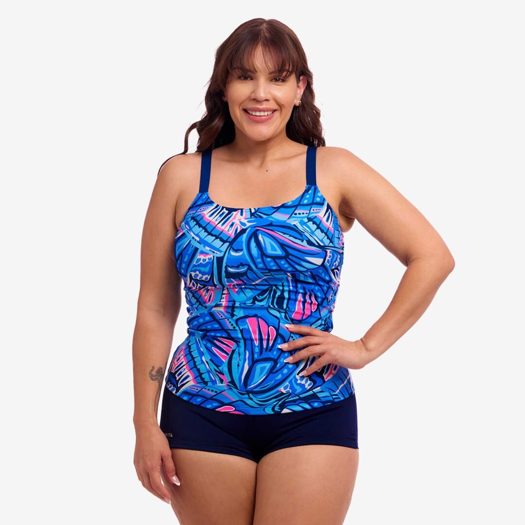 Island Bohemia Scoop Neck Tankini Top