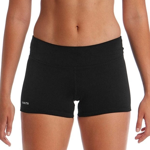 Funkita Ladies Short Brief FF06L Funkita Boyleg Pant Splash Swimwear Bikini Bottoms Black / 10 9334722019455