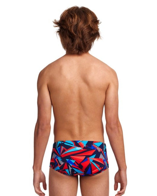 Funky Trunks Boy's Sidewinder Trunks - Patriot Beat Funky Trunks Mens Classic Trunks - Glow Rider Splash Swimwear