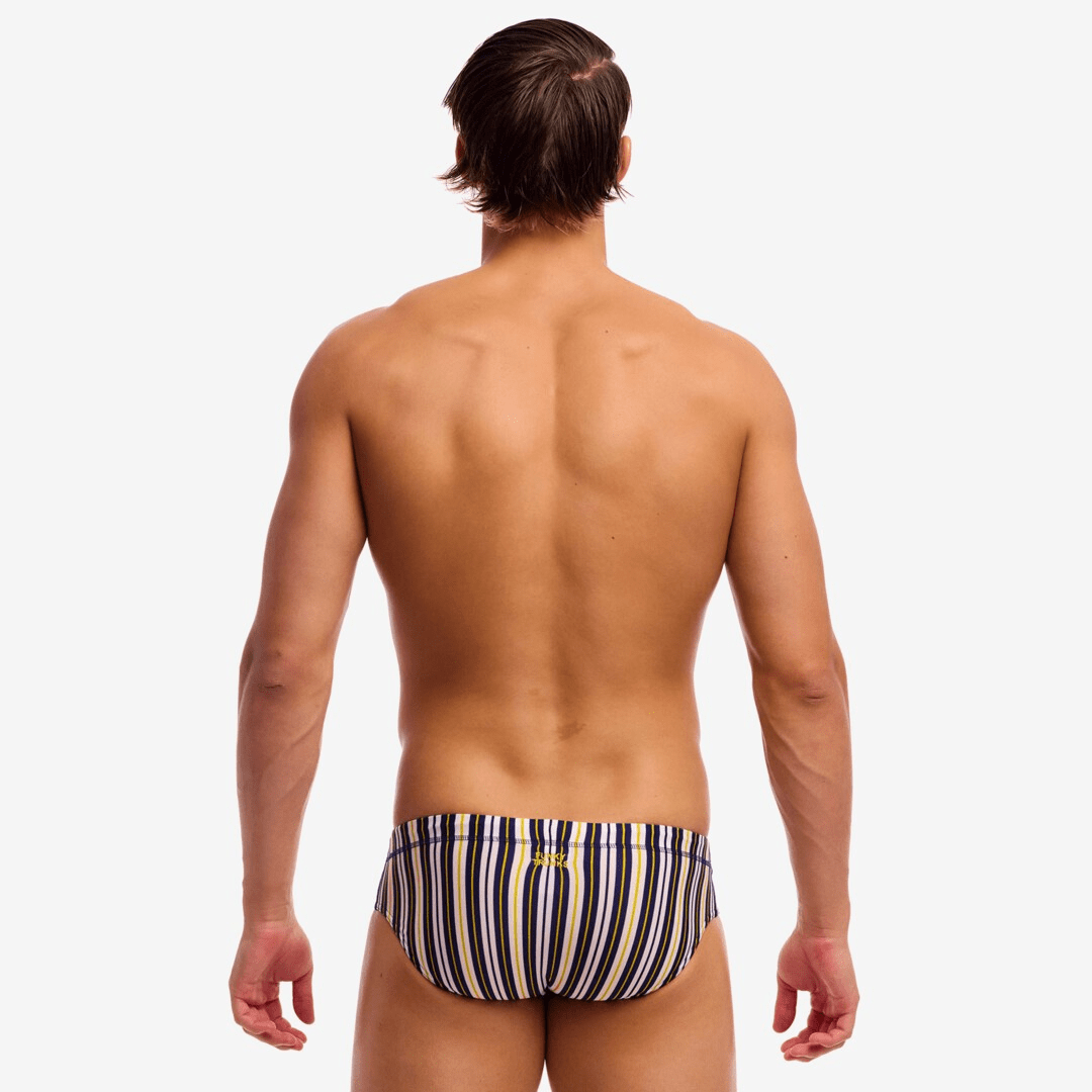 Funky Trunks Funky Trunks Men's Classic Brief - Admiralty Stripe Funky Trunks Men's Classic Brief - Admiralty Stripe Splash Swimwear