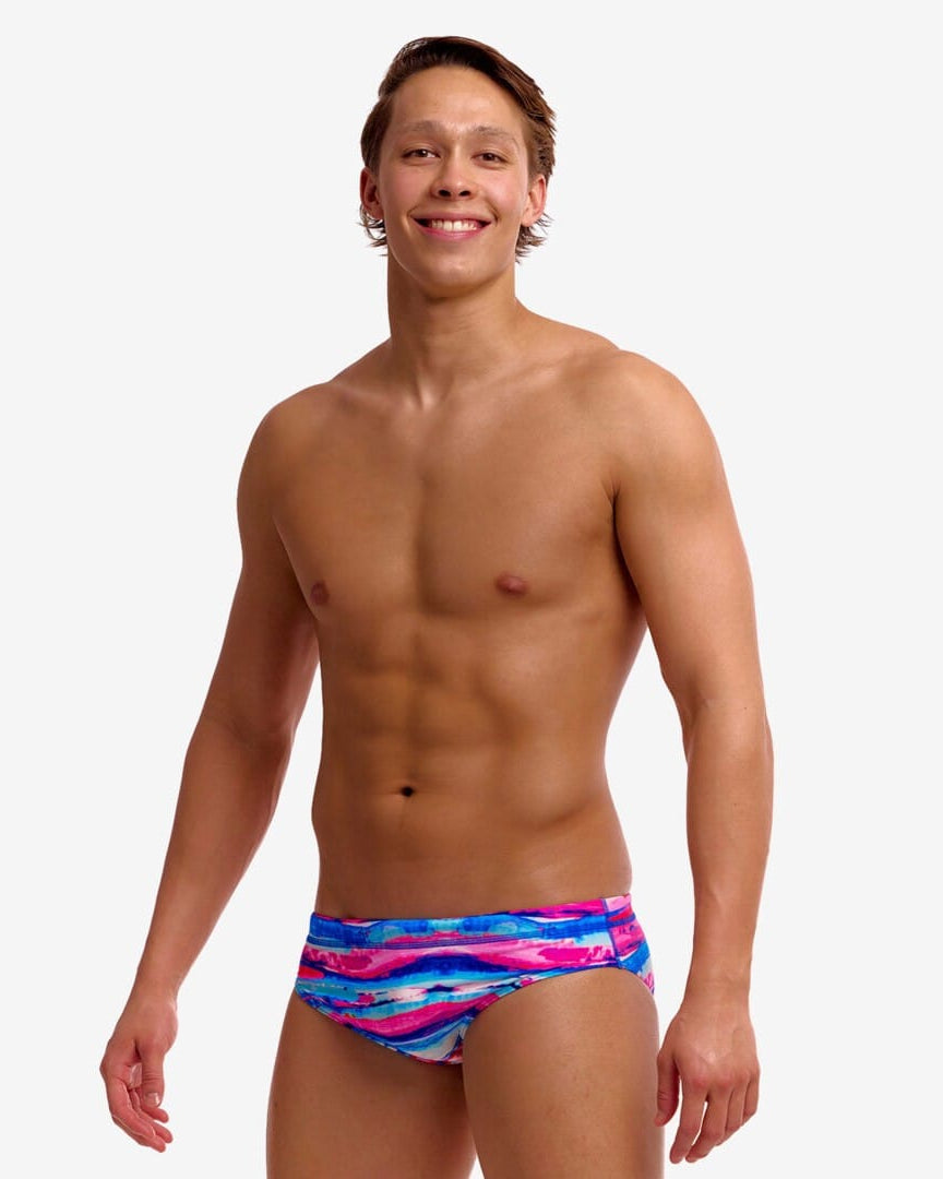 Funky Trunks Funky Trunks Men's Classic Brief Colour Cutaway Funky Trunks Men's Classic Brief Colour Cutaway Splash Swimwear Mens Swimwear