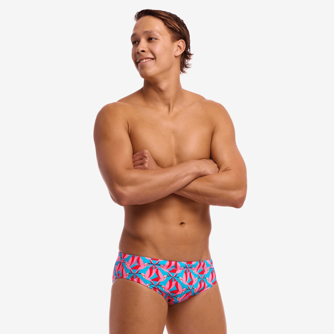 Funky Trunks Funky Trunks Men's Classic Brief - Hummy Bunny Funky Trunks Men's Classic Brief - Hummy Bunny Splash Swimwear