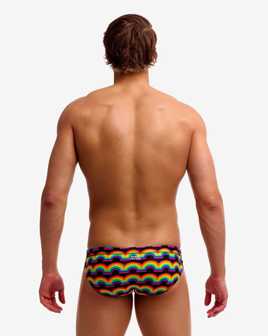Funky Trunks Funky Trunks Men's Classic Brief - Rainbowie Funky Trunks Men's Classic Brief - Rainbowie Splash Swimwear Mens Brief