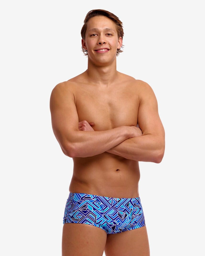 Funky Trunks Funky Trunks Men's Classic Trunks - Blue Bits Funky Trunks Men's Classic Trunks - Blue Bits Splash Swimwear Mens Swimwear