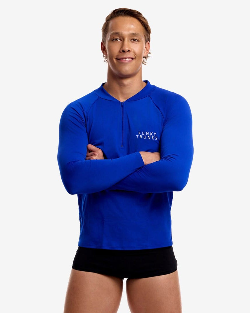 Funky Trunks Funky Trunks Men's Long Sleeve Rash Vest Still Speed Funky Trunks Men's Long Sleeve Rash Vest Still Speed Splash Swimwear Rashies & Sunsuits