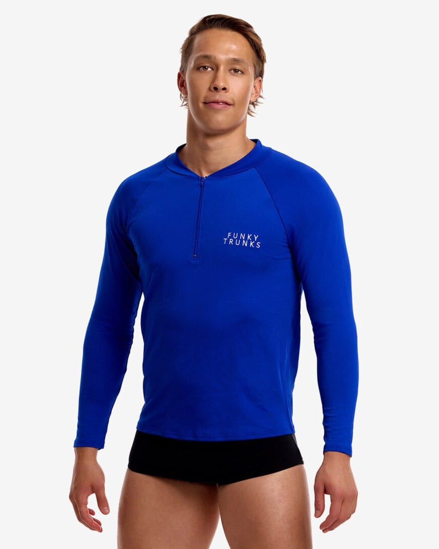 Funky Trunks Funky Trunks Men's Long Sleeve Rash Vest Still Speed Funky Trunks Men's Long Sleeve Rash Vest Still Speed Splash Swimwear Rashies & Sunsuits