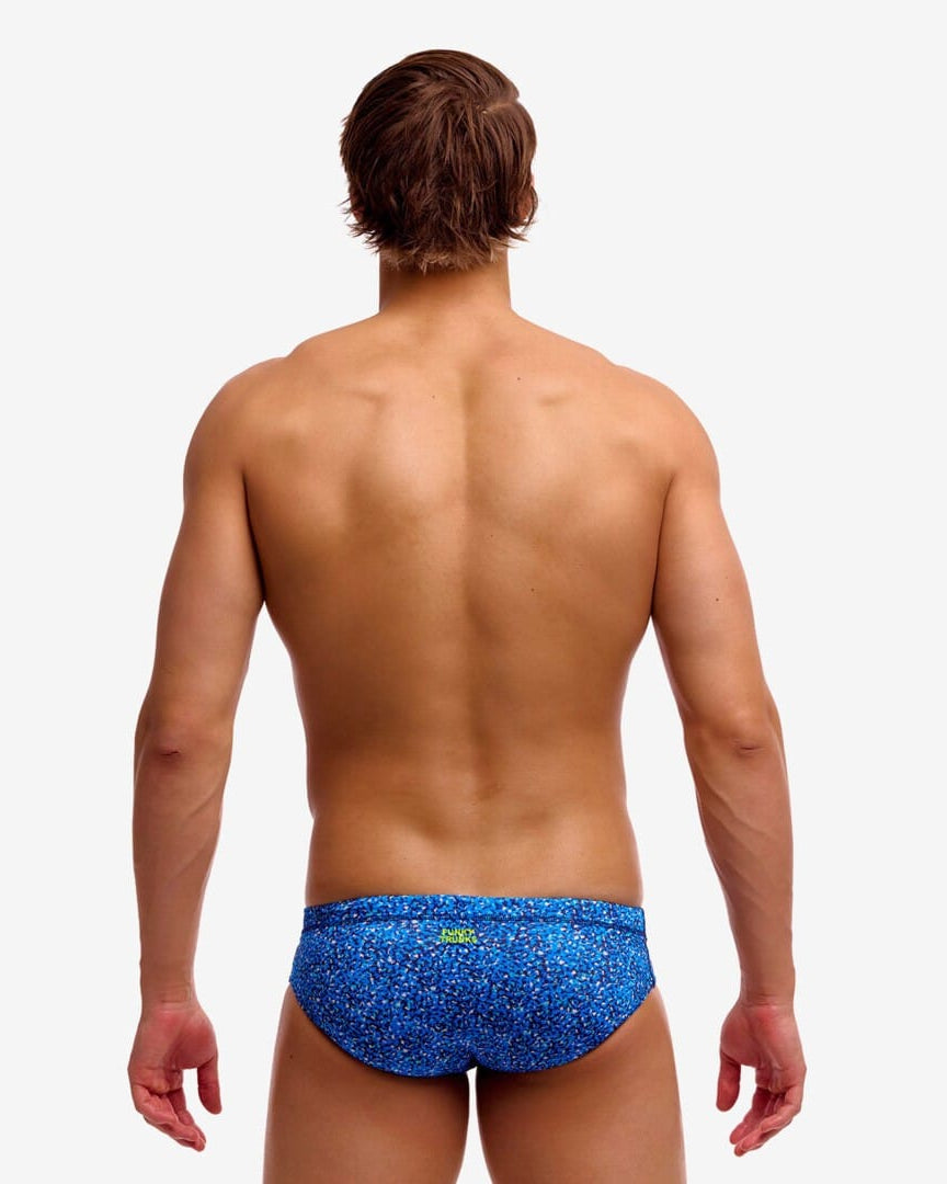 Funky Trunks Funky Trunks Men's Seamed Brief - Pebble Beach Funky Trunks Men's Seamed Brief - Pebble Beach Splash Swimwear Mens Swimwear