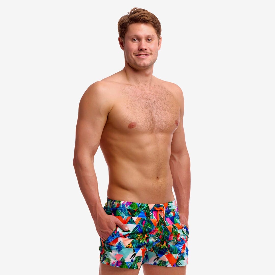 Funky Trunks Funky Trunks Men's Shorty Shorts Short - Palm Prism Funky Trunks Men's Shorty Shorts Short - Palm Prism Splash Swimwear Mens Shorts