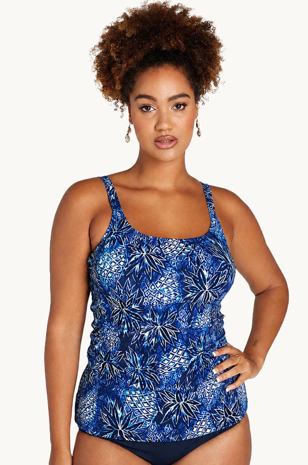 Genevieve Swimwear Genevieve Scoop Neck Mastectomy Tankini - Piana Waves CR3-970M-PW Genevieve Scoop Neck Mastectomy Tankini - Piana Waves Splash Swimwear Swim Dress, Tankini & One Piece 12 674026868984