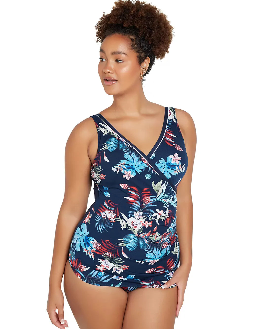 Genevieve Swimwear Genevieve X Over Sheath One Piece - Botanica Genevieve X Over Sheath One Piece - Botanica | Australia Splash Swimwear Swim Dress, Tankini & One Piece