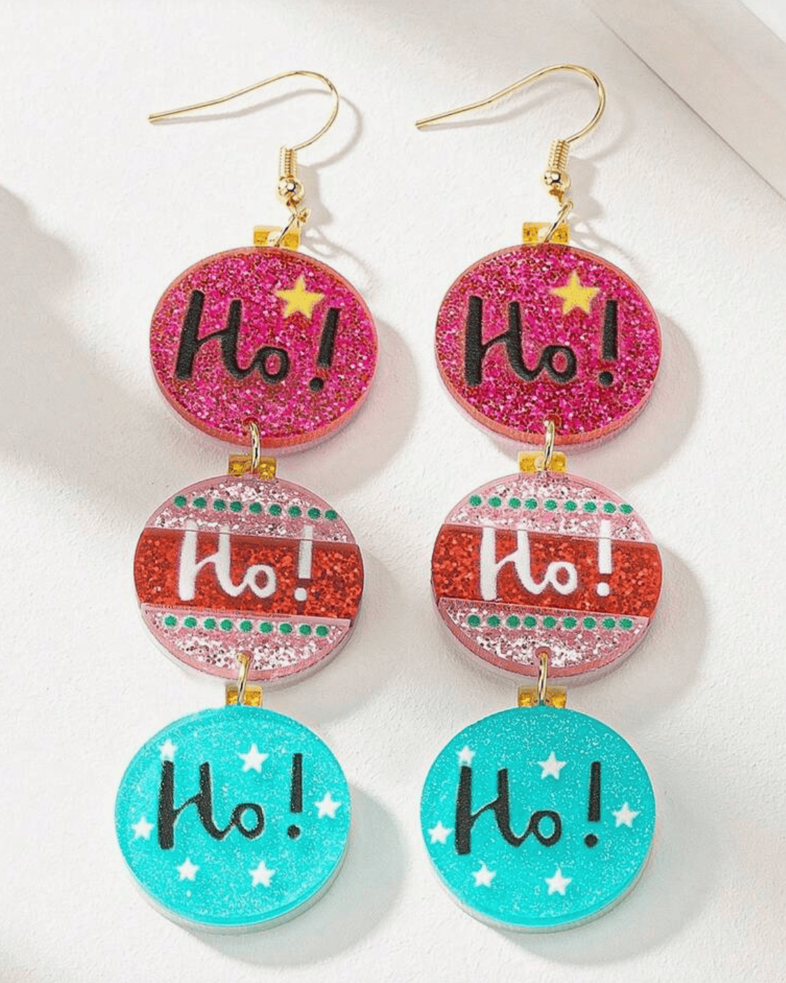 Glitterbugs Christmas Earrings - HoHoHo Baubles Christmas Earrings - HoHoHo Baubles Splash Swimwear Earrings 1000014809