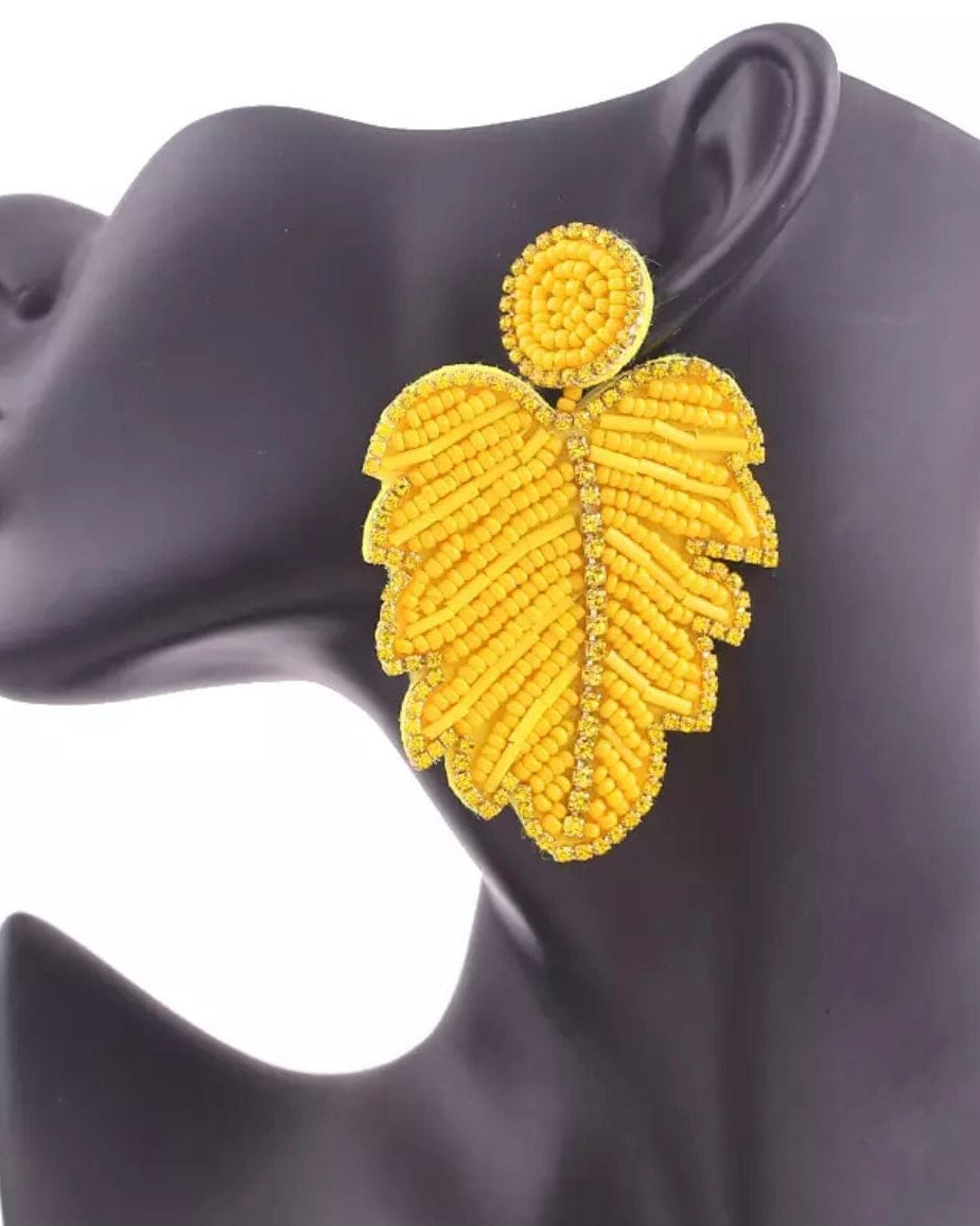 Glitterbugs Statement Monsteria Earrings Splash Swimwear Earrings
