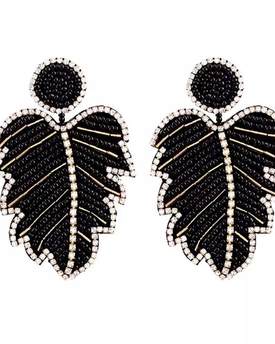 Glitterbugs Statement Monsteria Earrings Splash Swimwear Earrings Black 1000011651