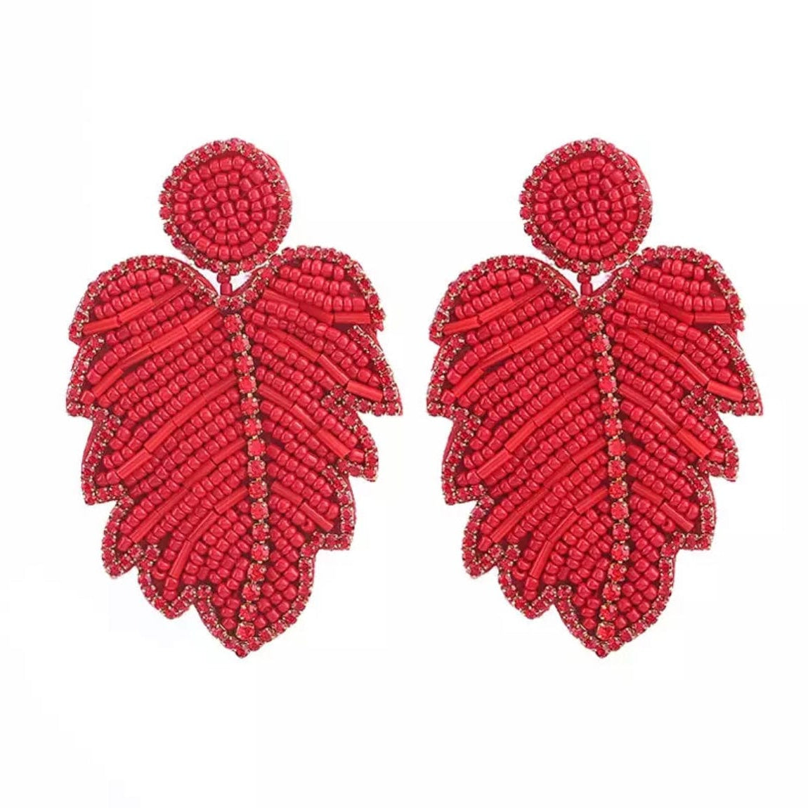 Glitterbugs Statement Monsteria Earrings Splash Swimwear Earrings Red 1000011652