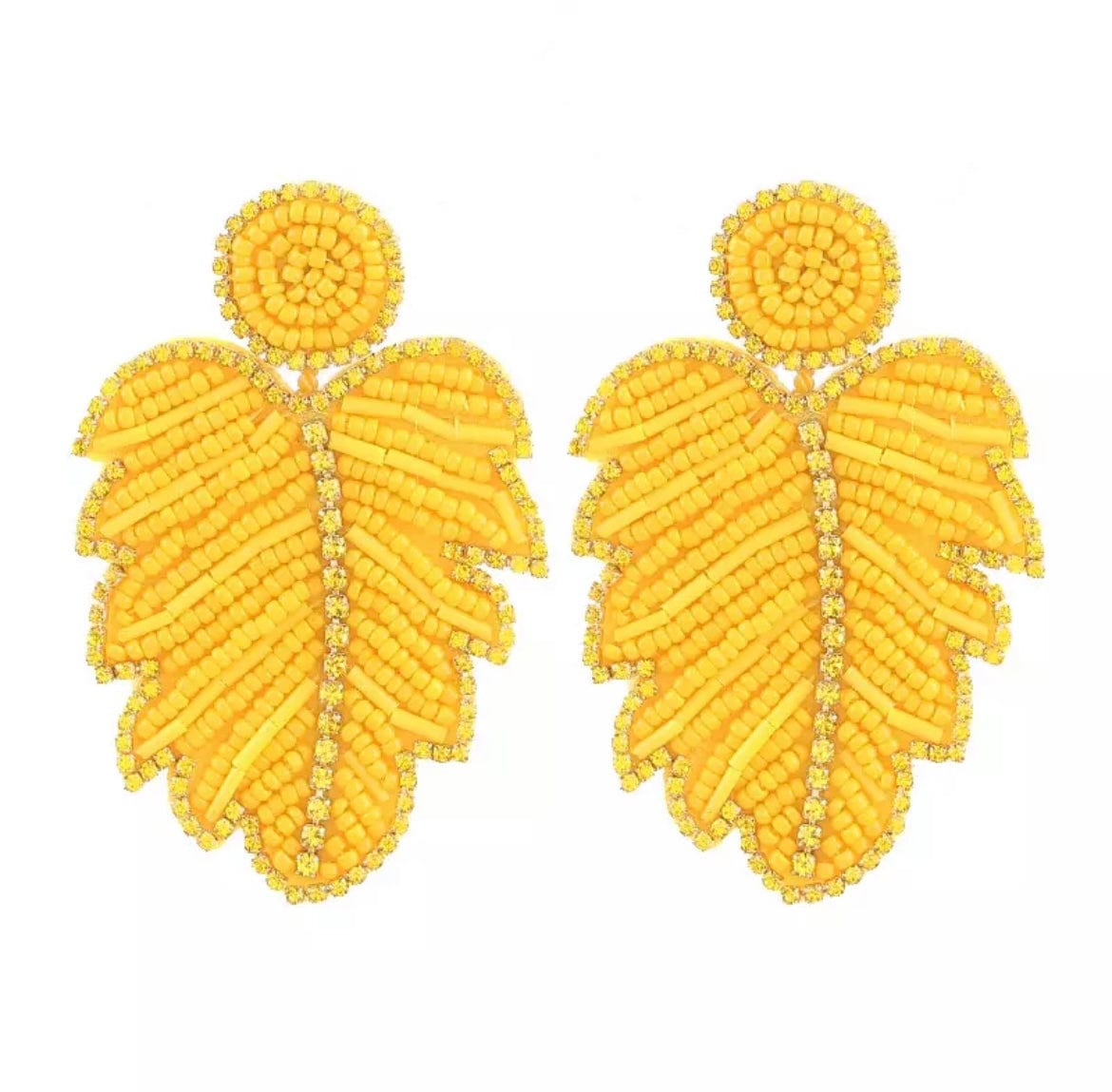 Glitterbugs Statement Monsteria Earrings Splash Swimwear Earrings Yellow 1000011648