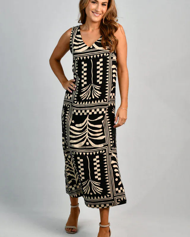 Go Girl Go Girl Cassie Maxi Dress - Tribal Aritsan Black Go Girl Cassie Maxi Dress - Tribal Aritsan Black Splash Swimwear Dresses