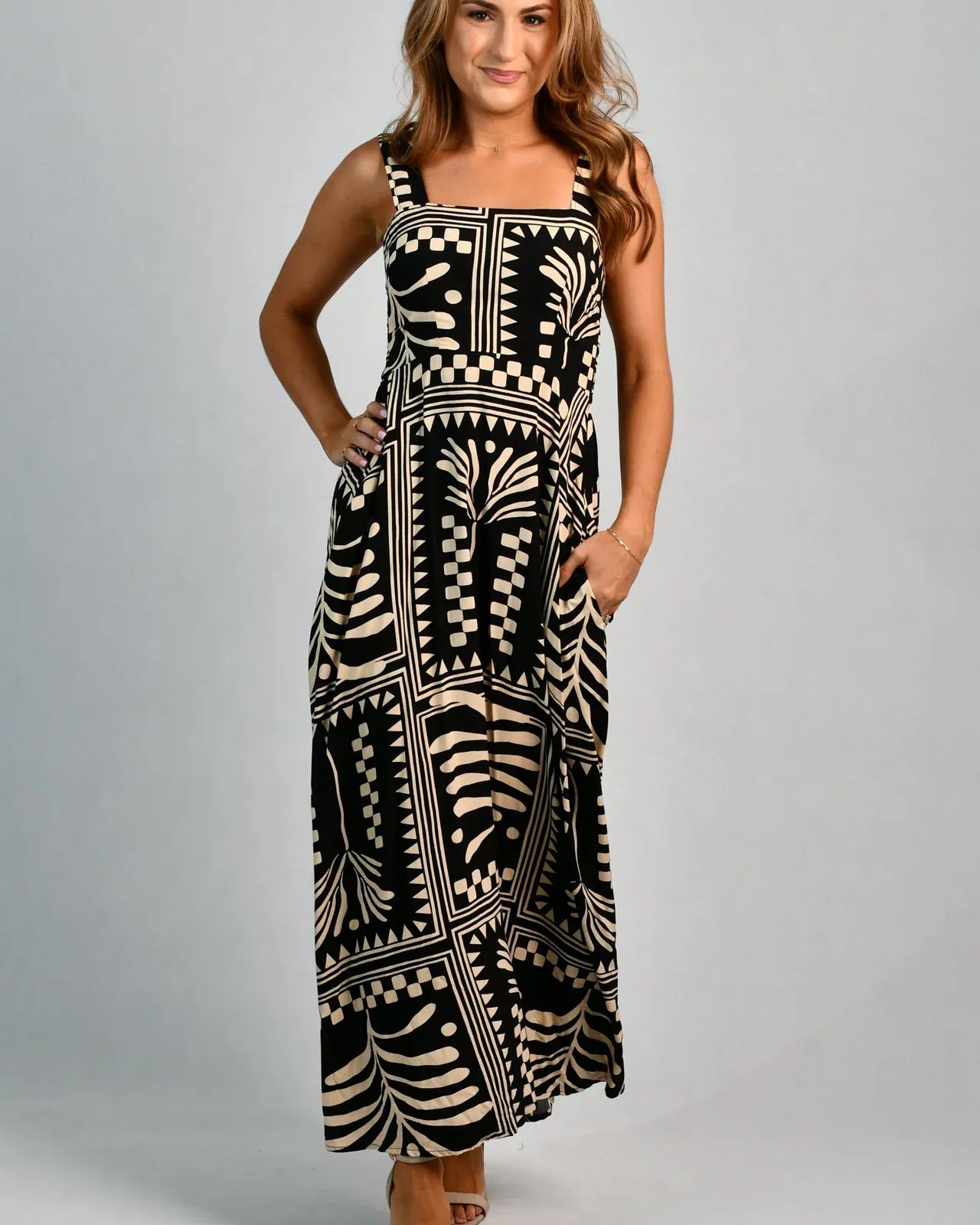 Go Girl Go Girl Emily Maxi Dress - Tribal Artisan Black Go Girl Emily Maxi Dress - Tribal Artisan Black Splash Swimwear Dresses