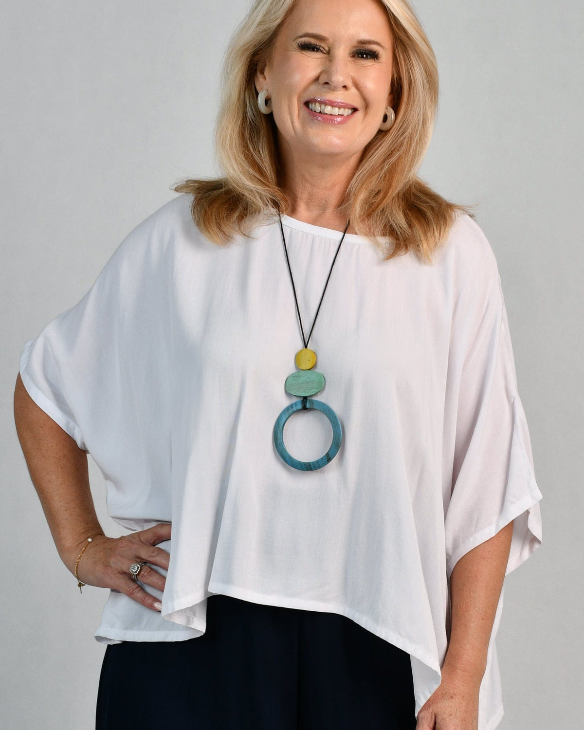 Go Girl Go Girl Large Circle Wooden Necklace Go Girl Large Circle Wooden Necklace Splash Swimwear Jewellery