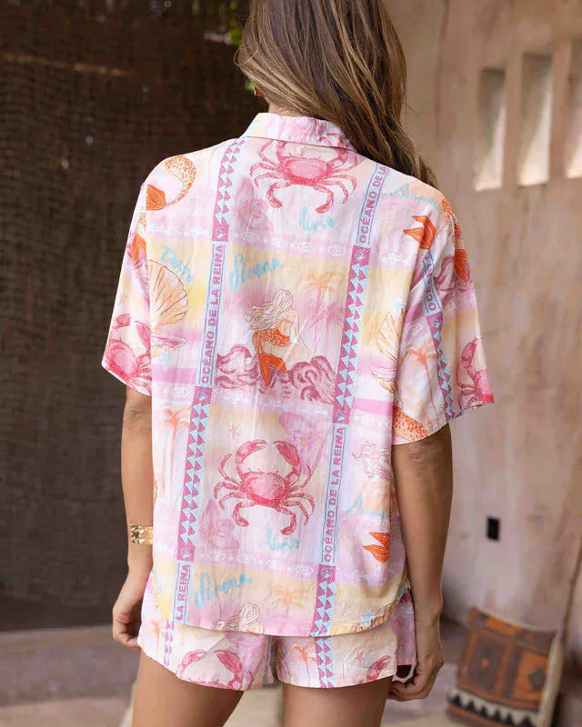 Go Girl Go Girl Yacht Shirt - Mermaid Bay Pink Go Girl Yacht Shirt - Mermaid Bay Pink Splash Swimwear