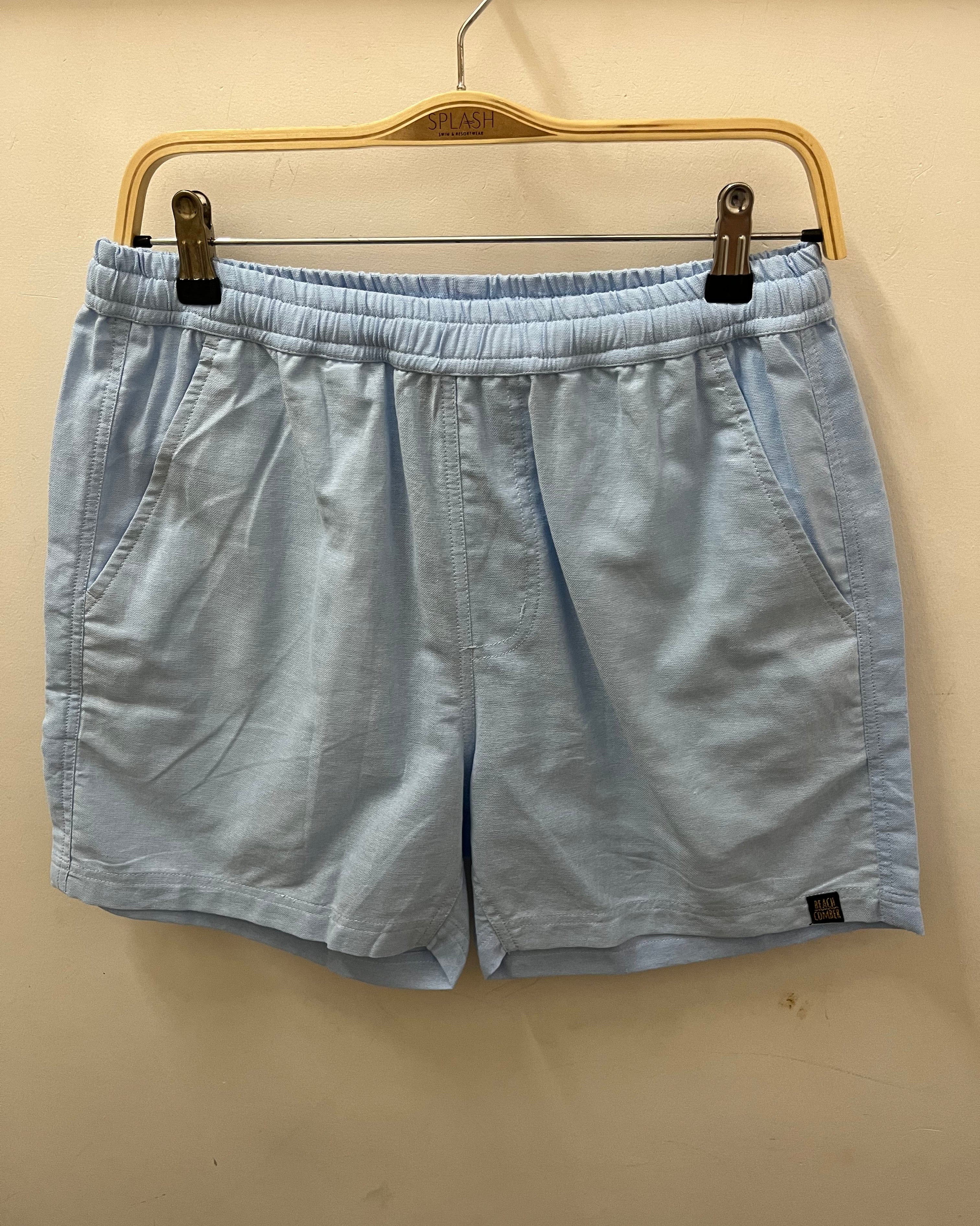 Green Rock Saint Rule2 Beach Comber Shorts - Sky Blue Splash Swimwear Mens Shorts