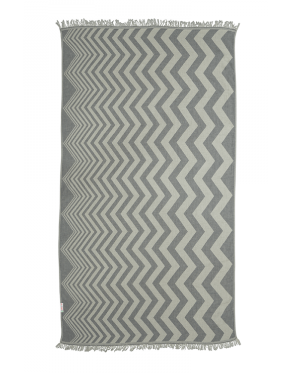 Hammamas Chevron Turkish Towel Splash Swimwear Beach Towels Ash 1000010043