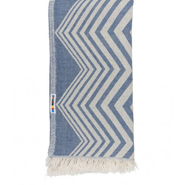 Hammamas Chevron Turkish Towel Splash Swimwear Beach Towels Blue 1000010044