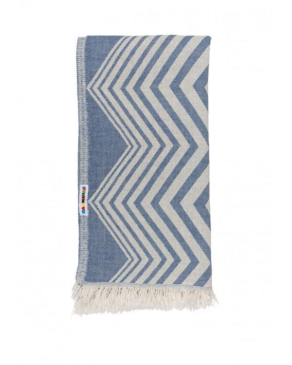 Hammamas Chevron Turkish Towel Splash Swimwear Beach Towels Blue 1000010044