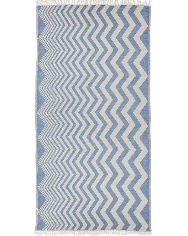 Hammamas Chevron Turkish Towel Splash Swimwear Beach Towels Denim 1000014747