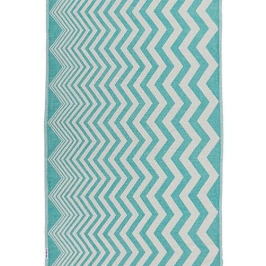 Hammamas Chevron Turkish Towel Splash Swimwear Beach Towels Emerald 1000008721