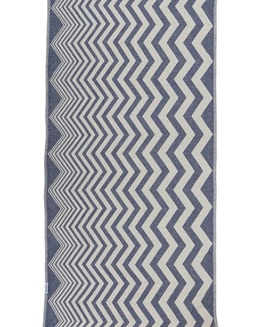 Hammamas Chevron Turkish Towel Splash Swimwear Beach Towels Navy 1000008720