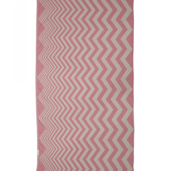 Hammamas Chevron Turkish Towel Splash Swimwear Beach Towels Pink 1000010045