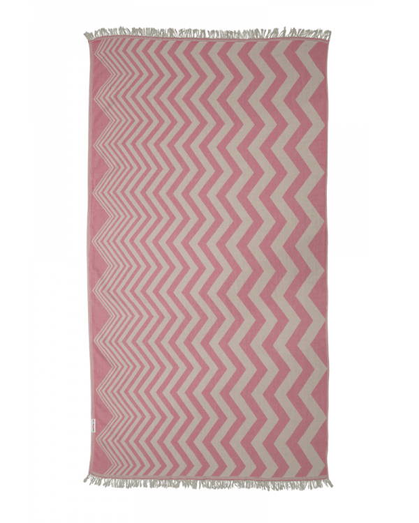 Hammamas Chevron Turkish Towel Splash Swimwear Beach Towels Pink 1000010045