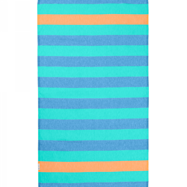 Hammamas Beach Towels Spearmint/Azure/Orange Clash Turkish Towel