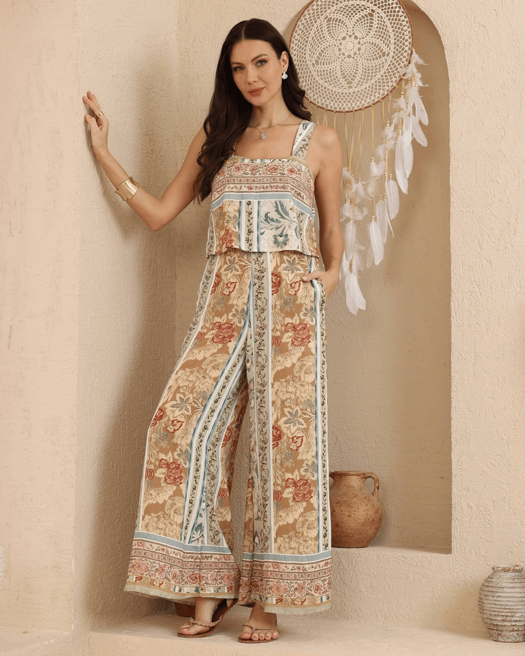 Iris Maxi Iris Maxi Bohemian Garden Jumpsuit Iris Maxi Terracotta Coast Jumpsuit Splash Swimwear Playsuits & Jumpsuits