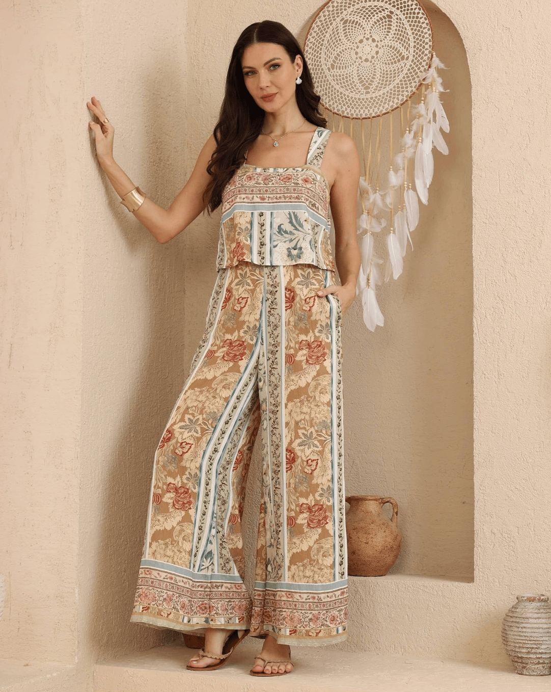 Iris Maxi Iris Maxi Bohemian Garden Jumpsuit Iris Maxi Terracotta Coast Jumpsuit Splash Swimwear Playsuits & Jumpsuits
