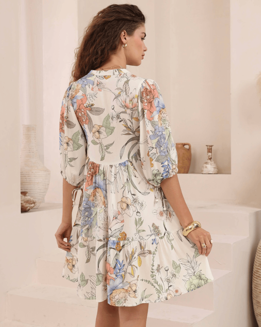 Iris Maxi Iris Maxi Botanical Meadow Babydoll Dress Iris Maxi Botanical Meadow Babydoll Dress Splash Swimwear Dresses