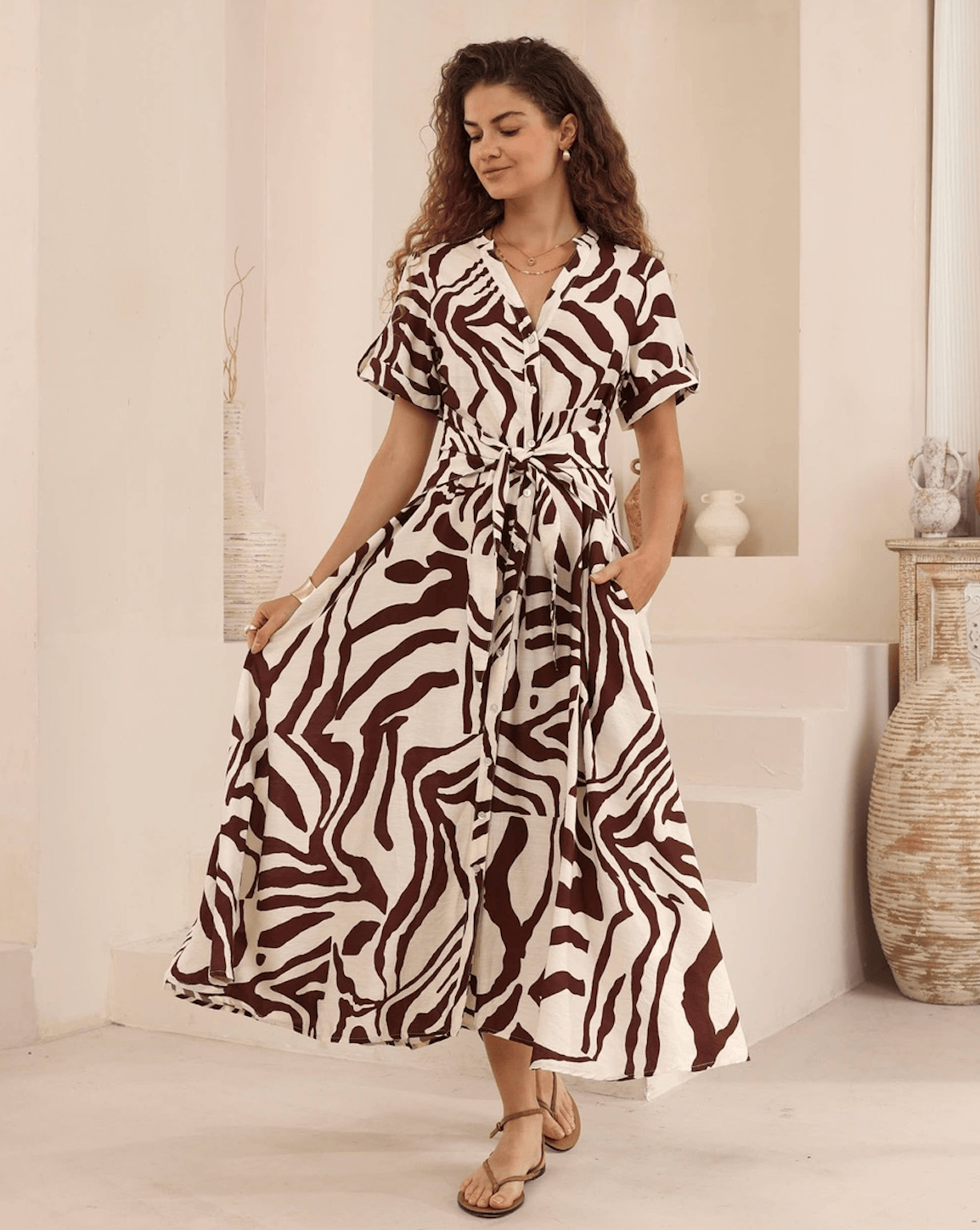 Iris Maxi Iris Maxi Cocoa Zebra Maxi Dress Iris Maxi Cocoa Zebra Maxi Dress Splash Swimwear Dresses