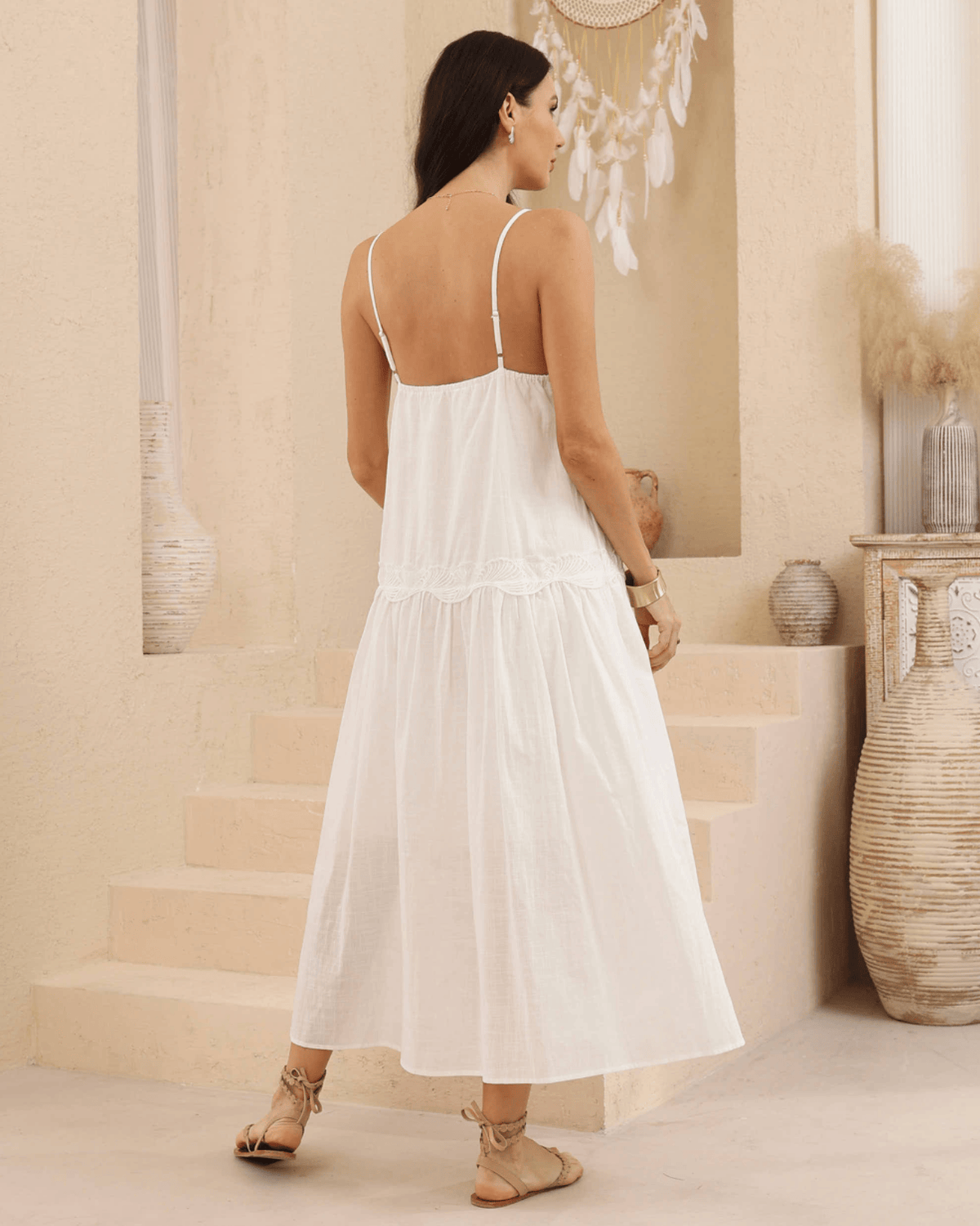 Iris Maxi Iris Maxi Lace Cotton Maxi Dress - White Iris Maxi Lace Cotton Maxi Dress - White Splash Swimwear Dresses