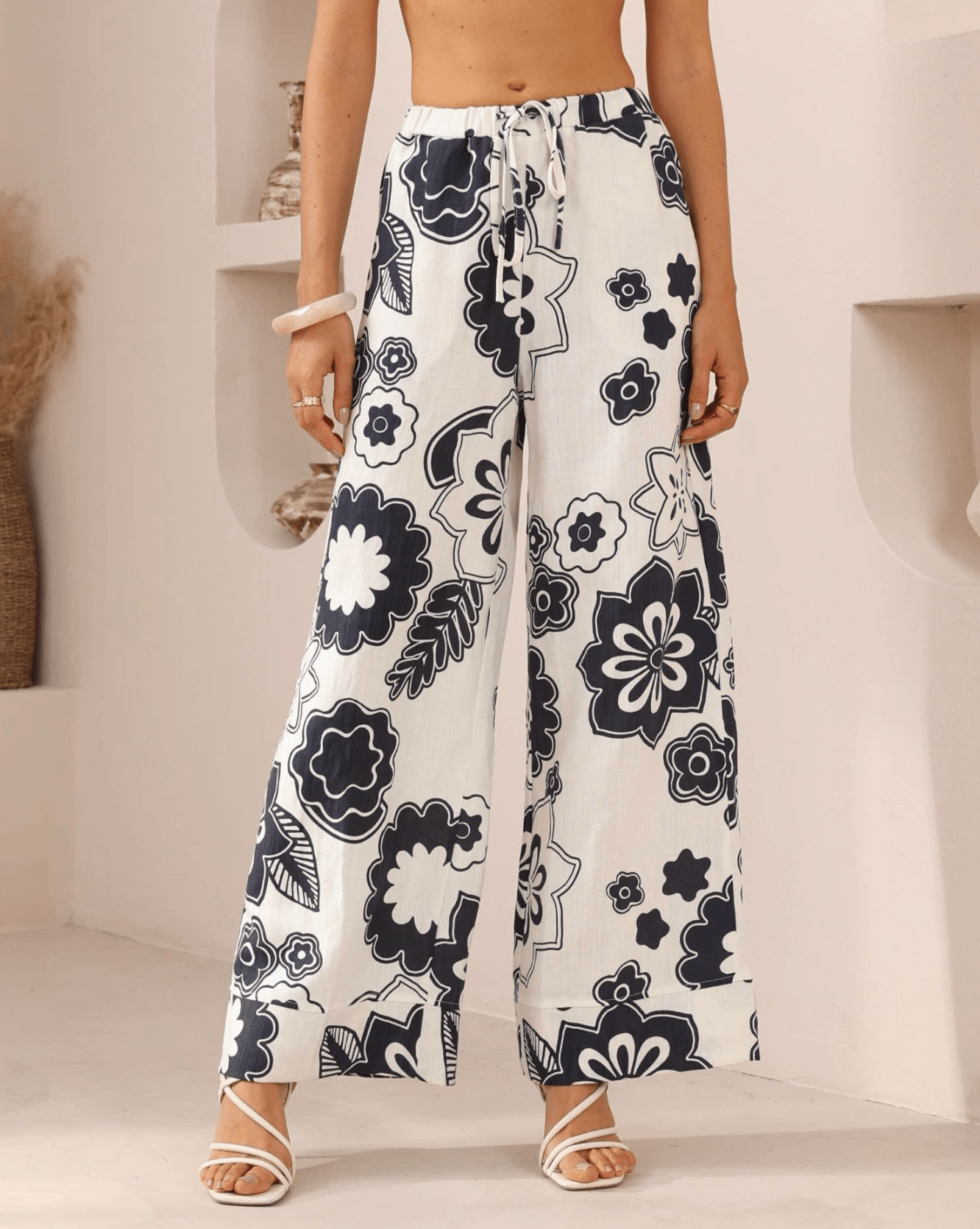 Iris Maxi Iris Maxi Petal Pop Pants - Navy Print Iris Maxi Petal Pop Pants - Navy Print Splash Swimwear