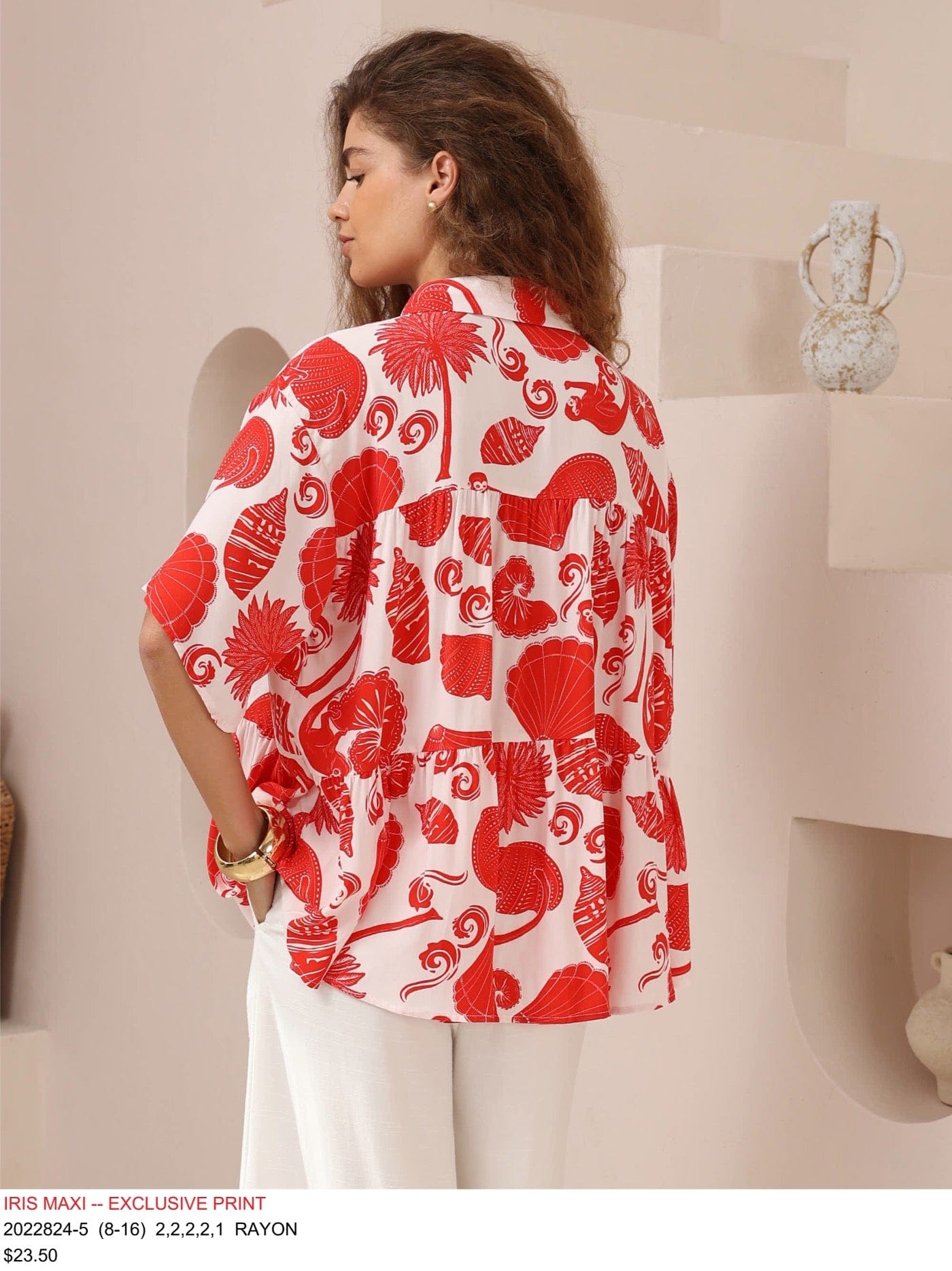 Iris Maxi Iris Maxi Red Seashell Top Iris Maxi Red Seashell Top Splash Swimwear