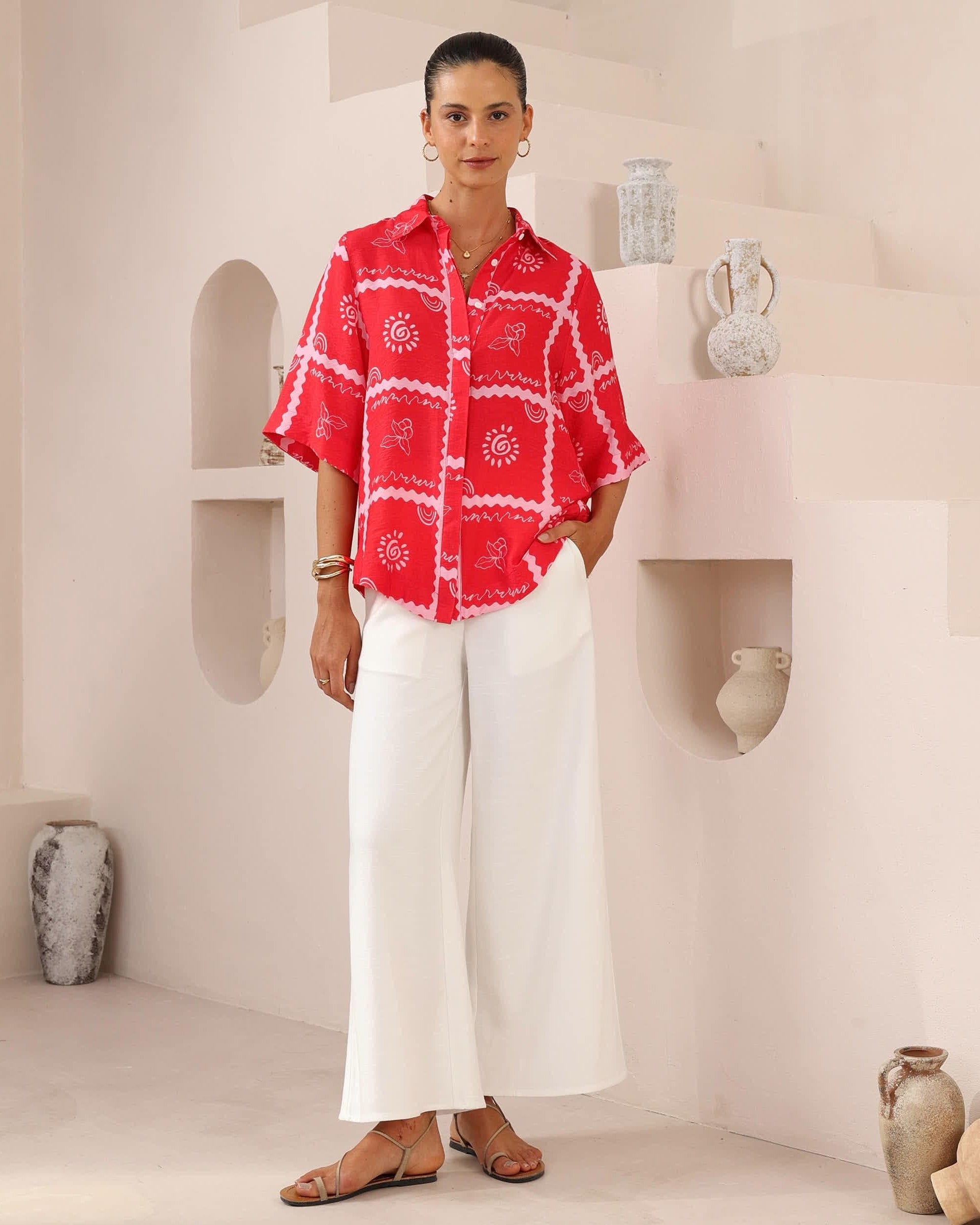 Iris Maxi Iris Maxi Red Shirt Iris Maxi Red Shirt Splash Swimwear