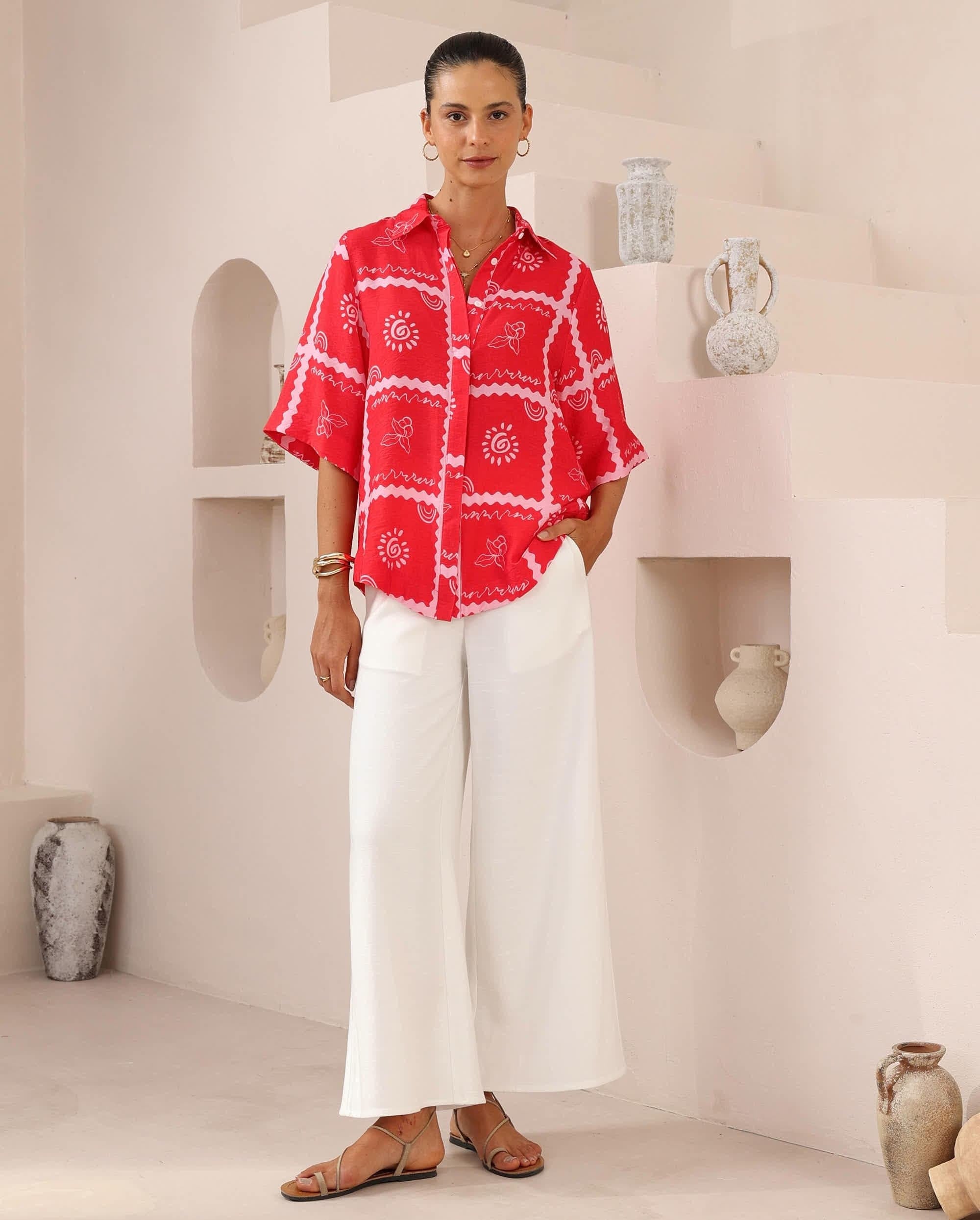 Iris Maxi Iris Maxi Red Shirt Iris Maxi Red Shirt Splash Swimwear