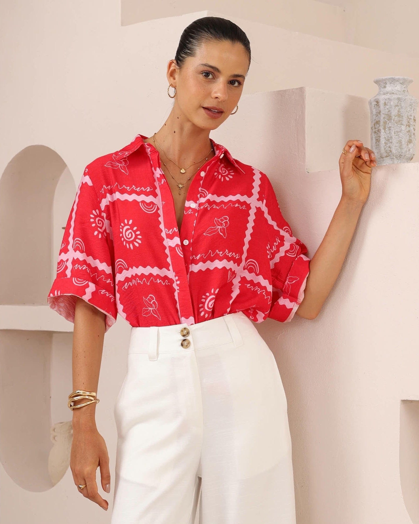 Iris Maxi Iris Maxi Red Shirt Iris Maxi Red Shirt Splash Swimwear